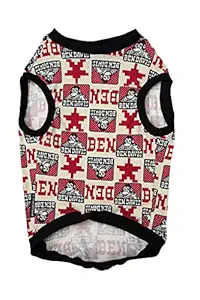 PET WEAR Cotton Dog T-Shirt, Bendayis Print (Size: 26); [PW-DT-005-Bendayis Print-26]