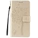 Produktbild Nancen Wallet Case Tasche Hülle für Samsung Galaxy Note 4 / SM-N9100 (5,7 Zoll) Flip Schutzhülle Zubehör Lederhülle mit Silikon Back Cover PU Leder Handytasche im Bookstyle Stand Funktion , Schmetterling Schnalle Magnet , Baum und Katze Muster Flip Funktion Kartenfächer Etui Schale ,Schütze Dein Telefon