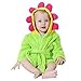 Produktbild Baby Badetücher Mit Kapuze Jungen Mädchen Nachtwäsche Kleinkind Bademantel Mit Tier Entwurf 0-24 Monate,Grüne Blume