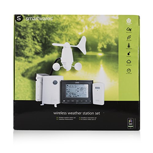 Smartwares kabelose 868 Mhz Wetterstation SHS-54000-EU mit Display und Thermo-/Hygro, Wind- und Regensensor; HomeWizard kompatibel - 8
