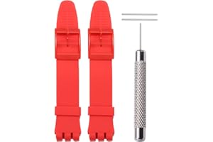 WRISTARMOR 17mm Silicone Strap Sostituzione per Swatch GS124 GW164 GB274 Lady Sweatproof Gomma Pin Fibbia di Ricambio Banda con Strumento