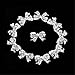 SONGQEE(TM) 10Pcs 3D Silver Alloy Rhinestones Butterfly Knot Nail Art Slices Glitters