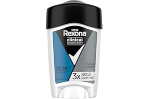 Rexona Men Clinical Protection Erkek Stick Deodorant Clean Scent 3x Güçlü Koruma 45 ml