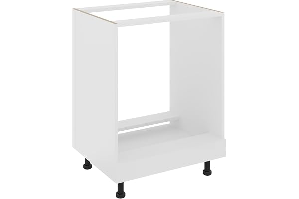 haaus Ugnsskåp, rutig, vit, 60 x 50 x 80 cm