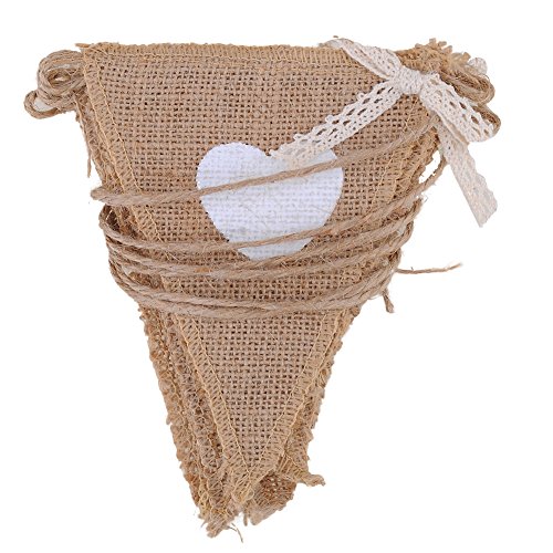 Vintage Affair Mr & Mrs Jute Flagge Fahne für Hochzeit oder Party - 7