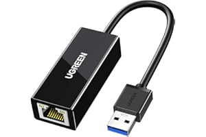 UGREEN Adaptador USB 3.0 a Ethernet 1000Mbps, Tarjeta de Red RJ45 Gigabit Convertidor LAN Compatible con Consola Switch Xiaomi Mi Box S Macbook Pro Windows 11 10 8 7 Mac OS Linux