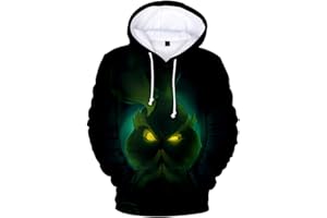 HUASON Kreativer Weihnachts Pullover Weihnachtsmann 3D Hoodie Lustiger Bequemes Langarm Sweatshirt für Herren und Damen