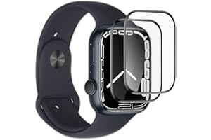 THREE-TREE 2 Stück Schutzfolie Folie für Apple Watch 9/8/7 45mm, Displayfolie für Panzerglas [Selbstheilung] [3D-Volle Bedeckung] [Hochwertiges] [TPU-Verbundmaterial] DisplaySchutzfolie für iWatch 45mm