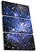 Produktbild Sternencluster - Magellansche Wolken als Dreiteiler - Hochwertige Leinwandbilder & Kunstdrucke, Dekoration für Ihre Wohnräume