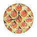 Produktbild Uosliks Pfirsich Sommer Obst Orange Grün Wanduhr Silent & Non-Ticking Math Equation Quiet Tischuhr für das Home Office der Schule