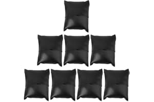 UKCOCO Cuscini per orologi Cuscini per bracciali Cuscini per bracciali in pelle PU Cuscini per orologi Filo di seta Cuscini per bracciali per espositori di gioielli 8 pezzi (nero)
