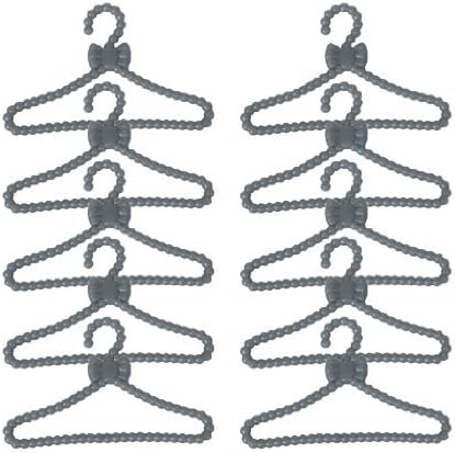 12 x Plastic Doll Clothes/Coat Rack Hanger for 30cm Dolls