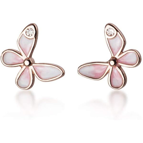 Orecchini Bimba Argento 925 Laimons: A Forma Di Margherita Smaltata Rosa E Gialla (8 Mm)