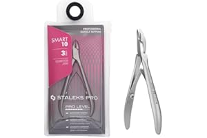 STALEKS PRO Pinza professionale per cuticole 3 mm. Acciaio inossidabile. Smart 10-3