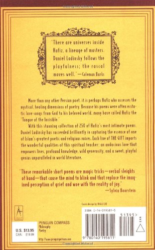 Book's Cover of The Gift: Poems by Hafiz, the Great Sufi Master