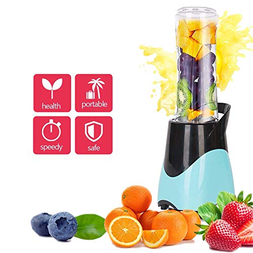 Pkfinrd Mini Juicer, Fruit Juicer électrique et légumes Service Unique, Blender ménages Multi-Fonctions en Milkshake Et Smoothie, 600ml, 4 Lames, sans BPA