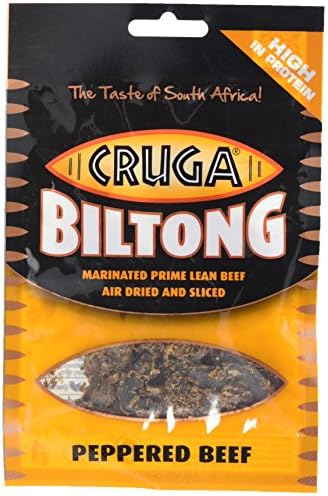 Cruga Peppered Beef Biltong, 25 g, Pack of 10
