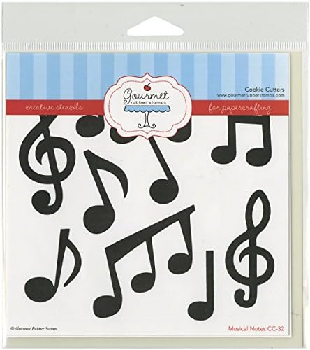 Gourmet Rubber Stamps Plastic Stencil 6-inch x 6-inch-Musical Notes