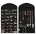 Produktbild Schmuck Organizer,Supertech Schmuck hängend lagerung Organizer 32 Tasche 18 Haken Doppelseiten hängeaufbewahrung Platzsparende Haushalts Zubehör Halter,Schwarz