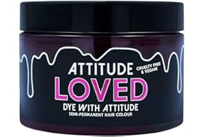 ATTITUDE HOLLAND Attitude Hair Dye | Teinture Capillaire Semi-Permanente Végétalienne et Sans Cruauté Avec Revitalisant | Couleur de Cheveux Vibrante Pour Tous les Types de Cheveux | Loved Rose | 135ml