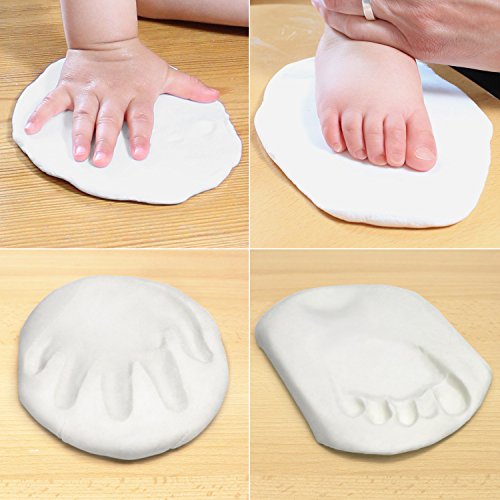 Amazy Bilderrahmen mit Abdruckset – Tolle Erinnerung an Ihr Baby mit Abdruck von Hand und Fuß - 5