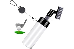 BCENG Golfschläger Bürste Golfschläger-Bürstenreiniger mit Wasserspray einziehbare Golfschläger Reinigungsbürste mit Schlaufe Clip (Karabiner) für hängen auf Golf Tasche Essentials Golfzubehör