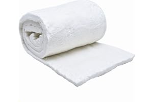 Couverture d'isolation en fibre de céramique de silice ignifuge haute température (10 mm d'épaisseur)