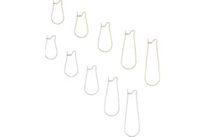 UNICRAFTALE 60 Piezas 5 Tamaños 20/22/25/33/39mm Alambres para los Oídos del Riñón Pendientes de Aro de Acero Inoxidable Ganchos para Pendientes de Alambre de Metal para Oreja