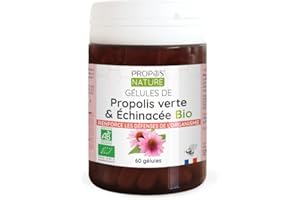 Gélules Propolis Verte et Echinacée - 60 Gélules - Propos'Nature - Certifié Biologique (AB)
