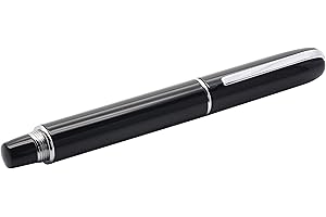LACHIEVA LUX Stylo roller en métal laqué pour piano classique avec recharge Schneider Allemagne Joli coffret cadeau (Noir)