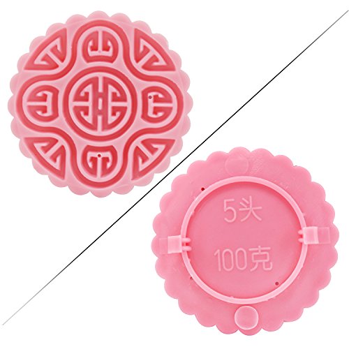 KEESIN Mond-Kuchen-Form 100g Mehl Runde DIY Hand gedrückt Tortendekoration Ausstechform Mold (100 g) - 5