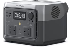 EF ECOFLOW ECOFLOW Portable Power Station RIVER 2 MAX, 512Wh LiFeP04 Battery/ 1 Hour Fast Charging, Up To 1000W Output, Solar Generator (Panel Not Inc.) for Outdoor Camping/RVs/Home Use