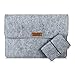 Produktbild kwmobile Laptoptasche Filz Sleeve für 15" 15,6" Laptop / Notebook - Notebook Tasche Schutzhülle Laptop Case Hülle in Grau mit Innentaschen Innenmaße: ca. 42,5 x 33 cm