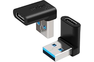 GENERIC USB C to USB Adapter (2 Pack), Seminer Right Angle USB C Female to USB 3.2 Male Adapter 90 Degree Adapter, 10Gbps Type C Converter for Samsung, PC, Laptops
