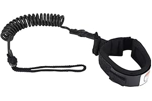 Nikou Correa de Surf - Stand Up Paddle Board 5 mm Cuerda de Pata de Resorte en Espiral, Correa Sup Correa de Surf for Tabla de Surf