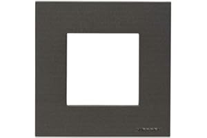 CABLEPELADO Marco compacto para 1 elemento Niessen Zenit | Marco de 1 elemento y bastidor | N2271AN | 85x85 mm | Apto para superficie y empotrar | Color Antracita| 1 Elemento