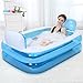 Produktbild L&Y Badewanne Familien-aufblasbarer Bad-aufblasbarer Swimmingpool Verdicken Baby-Swimmingpool-Bad-Plastik Falten-Bad-Fass-Ozean-Ball-Pool-schaufelndes Pool Transparent (Ausgabe : Electric Pump)