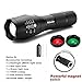 Produktbild Zmsdt 5000LM LED Taschenlampe Taschenlampe E17 G700 Zoom Taschenlampe 3 Farben Austausch Glaslinse rot oder grün Licht (Farbe : B, größe : Large)