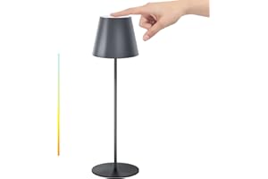 ‎GGNOO Tischlampe Kabellos Dimmbare LED Akku Tischleuchte Warme Lichtfarbe 2700K-6000K led tischlampe akku IP54 wasserdicht Outdoor Tischlampe für Restaurants,Garten, Balkon