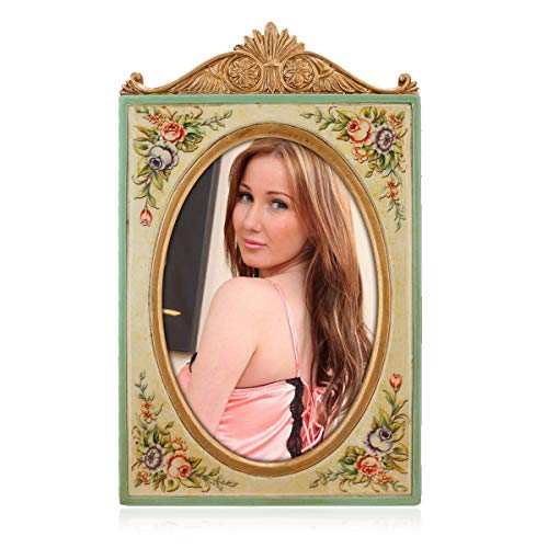 MSTING 10,2 x 15,2 cm Bilderrahmen Tischplatte Rahmen Antik Stil lichtgrün