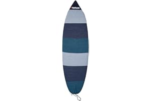 Northcore Surfing and Watersports Accessories - Retro Stripe 6'4" Shortboard Surf Sock Socks - Grey - Easy Stretch