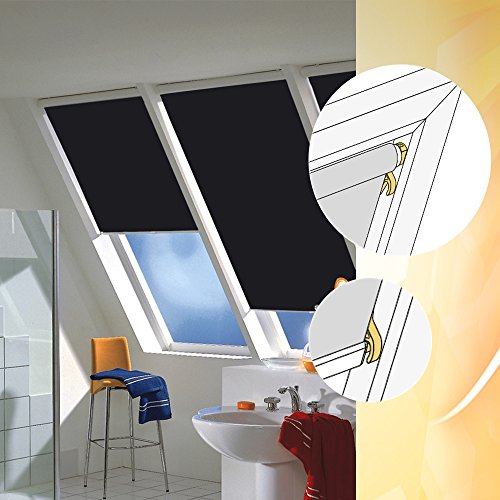 Abdunkelungsrollo mit Haltekrallen für Braas für BK, BL 100/140 / in Stofffarbe E019 / dunkelbraun, Verdunkelungsrollo, Maßanfertigung, lichtundurchlässig