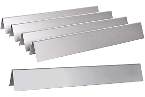 Nordic Bbq Store 7534, 7535 rostfritt stål smakstänger för Weber Genesis Silver A, Spirit 200 Series E/S200 E/S-210, Spirit 500 med sidokontrollknopp, 5-pack smakstänger i rostfritt stål