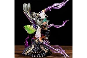 FRMACT Anime One Piece Roronoa Zoro Figure Trois Couteaux Big Thousand World Collection de Figurine en PVC Land of Wano Country Modèle Figurine Décoration Gâteau Voiture Ornements 20CM