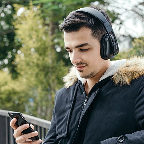 dodocool Cuffie ANC & Hi-Res Certified Headphone Bluetooth AptX Hi-Fi Stereo con Microfono Pieghevole Auricolari di Cancellazione Attiva del Rumore Compatibile con Smartphone Tablet Android e IOS Nero