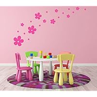 Wandaufkleber/Wandtattoo/Wandsticker - Kinderzimmer ***Blumen 20 Stück - 5-20cm*** (Farbauswahl)