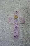 Kinderkreuz als ideales Taufgeschenk für Mädchen und Jungen mit „Lieber Engel begleite mich …“ im Kinderzimmer an Schrank, Tür oder Wand aufhängen – aus unserer Reihe Babygeschenke und Geschenkideen zur Taufe - 8