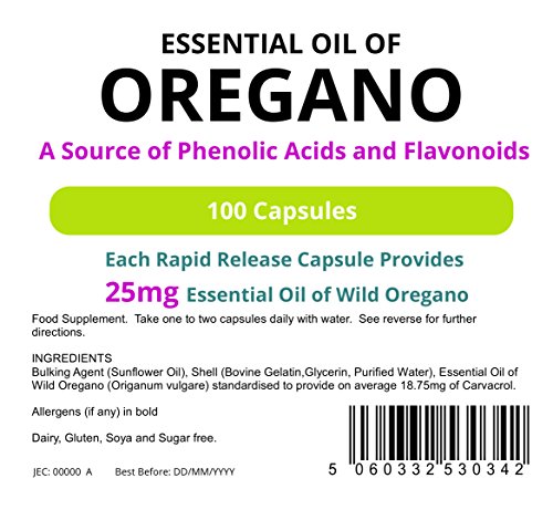 Essential Oil of Oregano 100 x 25mg Kapseln – Candida - 3