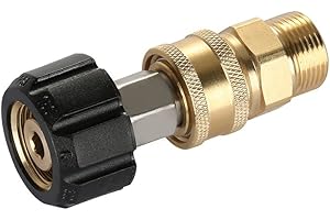 VergilSon Pressure Washer Couplers, M22-14 Pressure Washer Hose Adapter Set, Female Metric M22 to 1/4 Inch Male Fitting Universal Quick Connect Kit