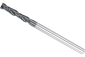 CoCud Fraise à Bout Carré, 6mm x 30mm de Coupe, Queue de 6mm, Revêtue d'AlTiN, Carbure P05 à 2 Flûtes pour Fraiseuse CNC